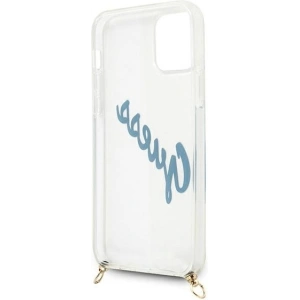 Hurtownia GSM - Etui Guess GUHCP12SCRTVSBL Apple iPhone 12 mini niebieski/blue hardcase Script Vintage - GUE925BLU - {ean13} - Hurt