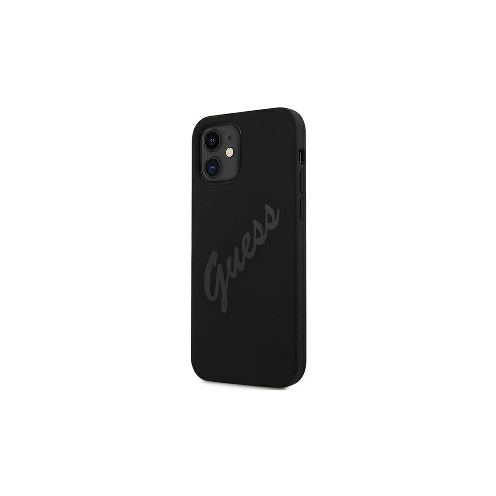 Hurtownia GSM - Etui Guess GUHCP12SLSVSBK Apple iPhone 12 mini czarny/black hardcase Script Vintage - GUE927BLK - {ean13} - Hurt
