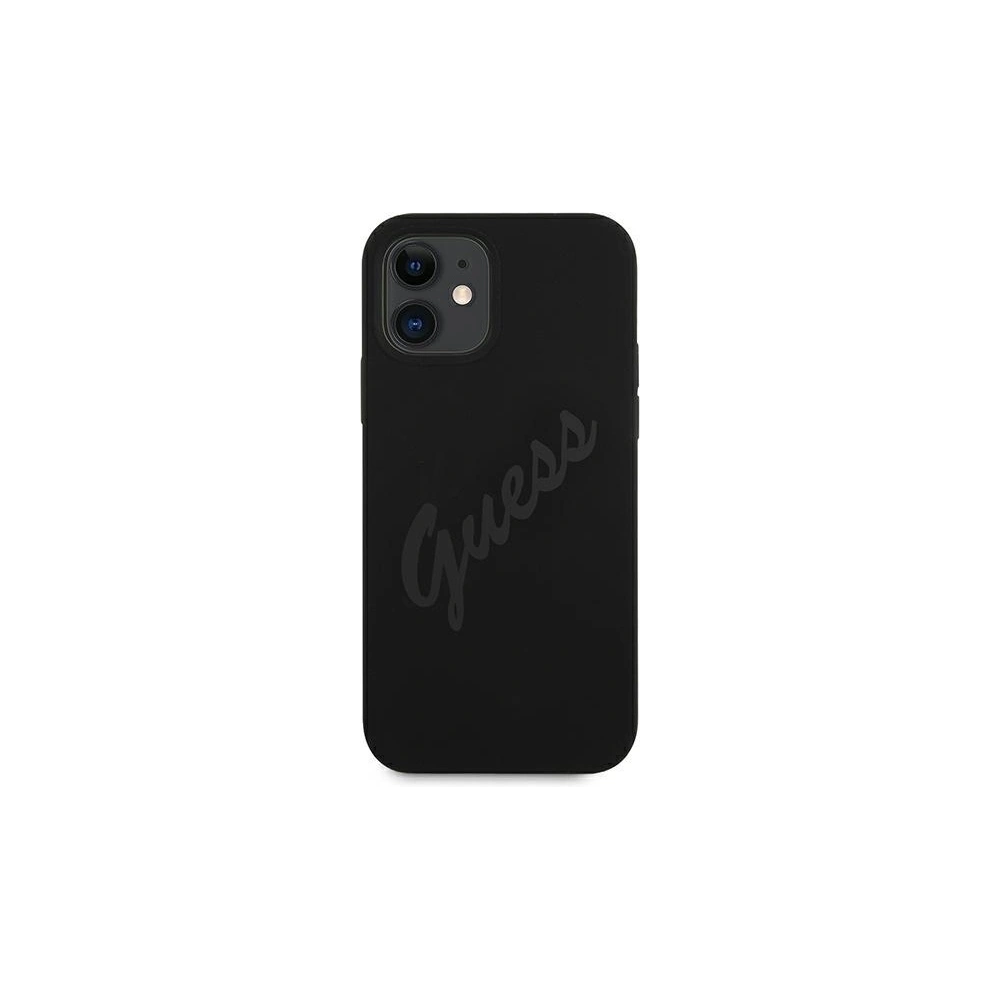 Hurtownia GSM - Etui Guess GUHCP12SLSVSBK Apple iPhone 12 mini czarny/black hardcase Script Vintage - GUE927BLK - {ean13} - Hurt
