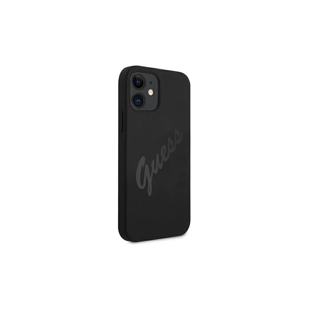 Hurtownia GSM - Etui Guess GUHCP12SLSVSBK Apple iPhone 12 mini czarny/black hardcase Script Vintage - GUE927BLK - {ean13} - Hurt