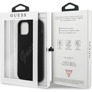 Hurtownia GSM - Etui Guess GUHCP12SLSVSBK Apple iPhone 12 mini czarny/black hardcase Script Vintage - GUE927BLK - {ean13} - Hurt
