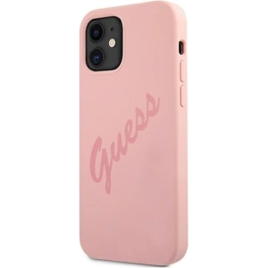 Hurtownia GSM - Etui Guess GUHCP12SLSVSPI Apple iPhone 12 mini różowy/pink hardcase Script Vintage - GUE928PNK - {ean13} - Hurt