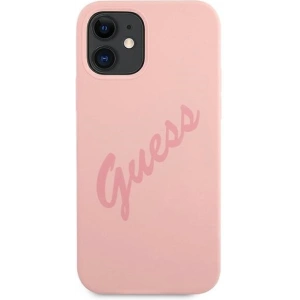 Hurtownia GSM - Etui Guess GUHCP12SLSVSPI Apple iPhone 12 mini różowy/pink hardcase Script Vintage - GUE928PNK - {ean13} - Hurt