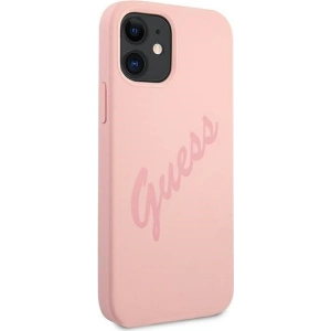 Hurtownia GSM - Etui Guess GUHCP12SLSVSPI Apple iPhone 12 mini różowy/pink hardcase Script Vintage - GUE928PNK - {ean13} - Hurt