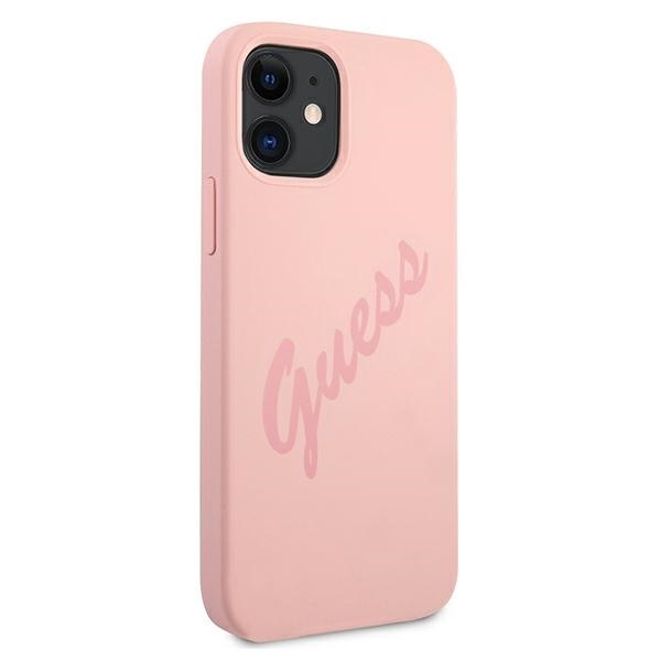 Kryt Guess GUHCP12SLSVSPI Apple iPhone 12 mini pink hardcase Script Vintage