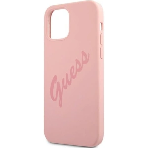 Hurtownia GSM - Etui Guess GUHCP12SLSVSPI Apple iPhone 12 mini różowy/pink hardcase Script Vintage - GUE928PNK - {ean13} - Hurt
