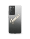 Guess GUHCS21LPCUGLSBK Samsung Galaxy S21 Ultra black hardcase Glitter Gradient Script