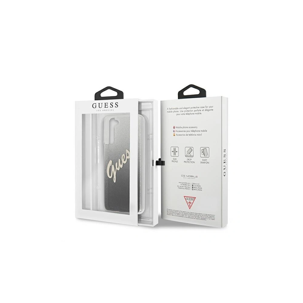 Wholesale Guess GUHCS21MPCUGLSBK Samsung Galaxy S21+ Plus black hardcase Glitter Gradient Script - GUE934BLK - {ean13} - Hurt