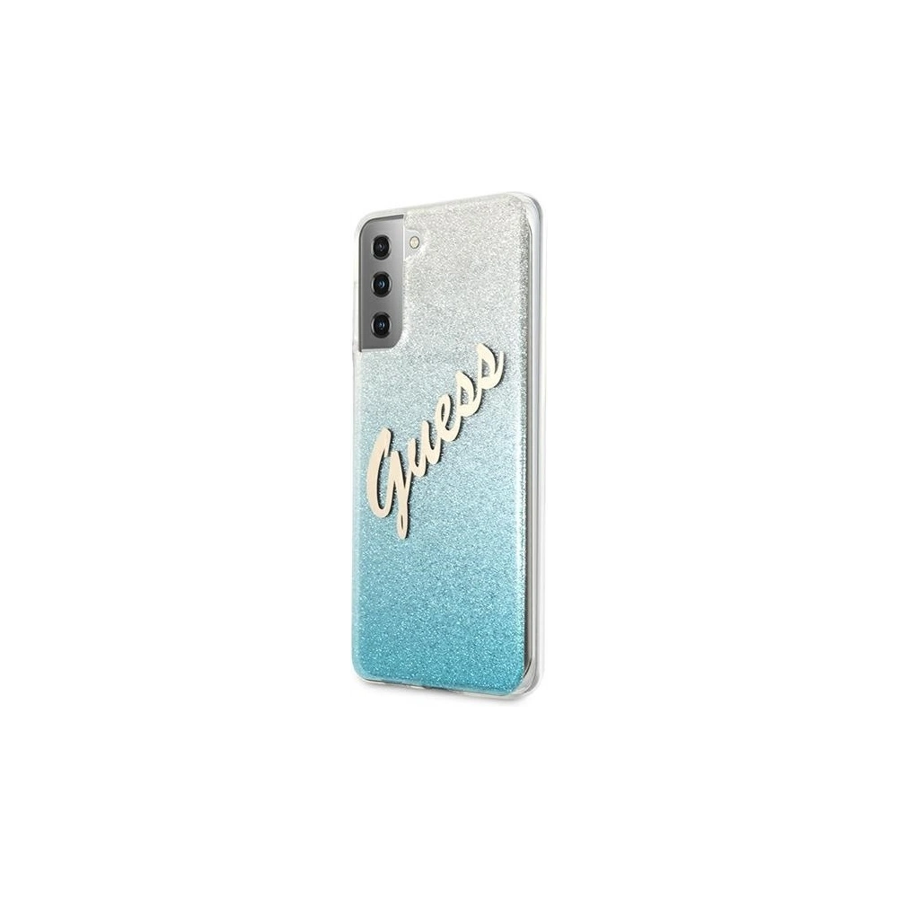 Hurtownia GSM - Etui Guess GUHCS21MPCUGLSBL Samsung Galaxy S21+ Plus niebieski/blue hardcase Glitter Gradient Script - GUE935BLU - {ean13} - Hurt