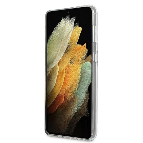 Etui Guess GUHCS21MPCUGLSBL Samsung Galaxy S21+ Plus niebieski/blue hardcase Glitter Gradient Script