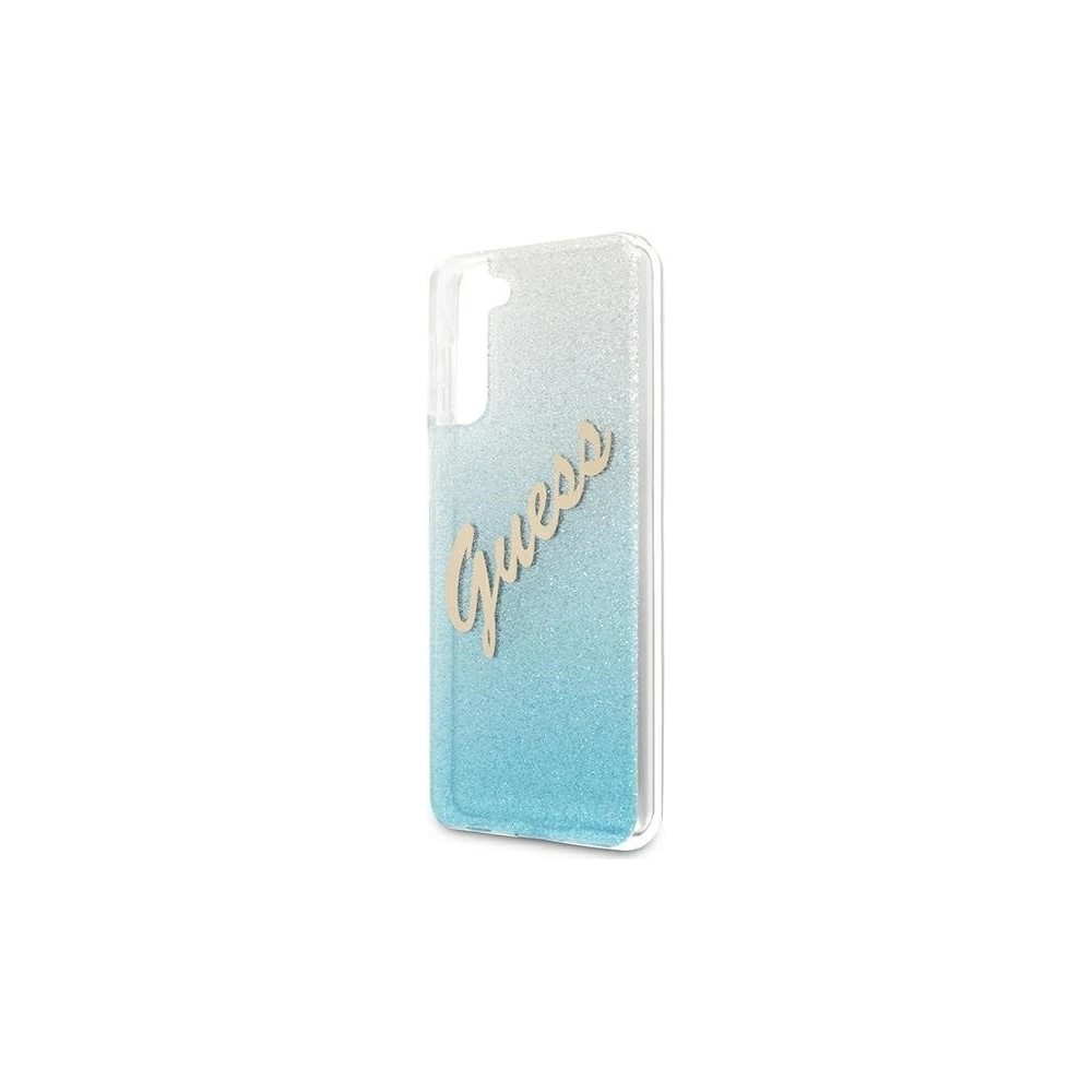 Hurtownia GSM - Etui Guess GUHCS21MPCUGLSBL Samsung Galaxy S21+ Plus niebieski/blue hardcase Glitter Gradient Script - GUE935BLU - {ean13} - Hurt