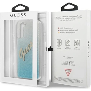 Hurtownia GSM - Etui Guess GUHCS21MPCUGLSBL Samsung Galaxy S21+ Plus niebieski/blue hardcase Glitter Gradient Script - GUE935BLU - {ean13} - Hurt