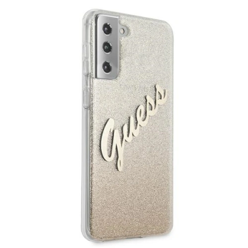 Etui Guess GUHCS21MPCUGLSGO Samsung Galaxy S21+ Plus złoty/gold hardcase Glitter Gradient Script