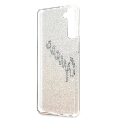 Etui Guess GUHCS21MPCUGLSGO Samsung Galaxy S21+ Plus złoty/gold hardcase Glitter Gradient Script