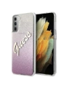 Etui Guess GUHCS21MPCUGLSPI Samsung Galaxy S21+ Plus różowy/pink hardcase Glitter Gradient Script