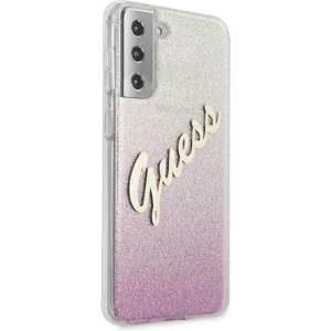 Wholesale Guess GUHCS21MPCUGLSPI Samsung Galaxy S21+ Plus pink hardcase Glitter Gradient Script - GUE937PNK - {ean13} - Hurt