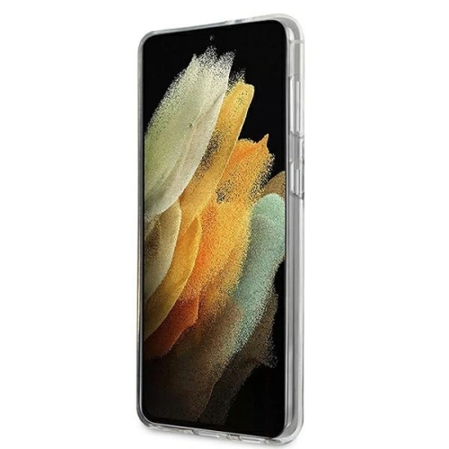 Etui Guess GUHCS21MPCUGLSPI Samsung Galaxy S21+ Plus różowy/pink hardcase Glitter Gradient Script