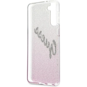 Hurtownia GSM - Etui Guess GUHCS21MPCUGLSPI Samsung Galaxy S21+ Plus różowy/pink hardcase Glitter Gradient Script - GUE937PNK - {ean13} - Hurt