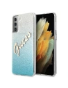 Etui Guess GUHCS21SPCUGLSBL Samsung Galaxy S21 niebieski/blue hardcase Glitter Gradient Script