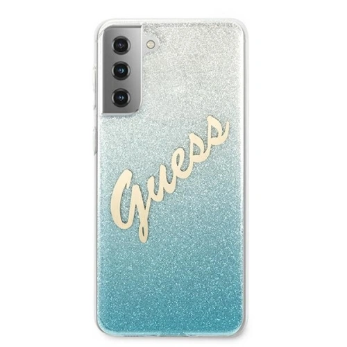 Etui Guess GUHCS21SPCUGLSBL Samsung Galaxy S21 niebieski/blue hardcase Glitter Gradient Script