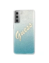 Hurtownia GSM - Etui Guess GUHCS21SPCUGLSBL Samsung Galaxy S21 niebieski/blue hardcase Glitter Gradient Script - GUE939BLU - {ean13} - Hurt
