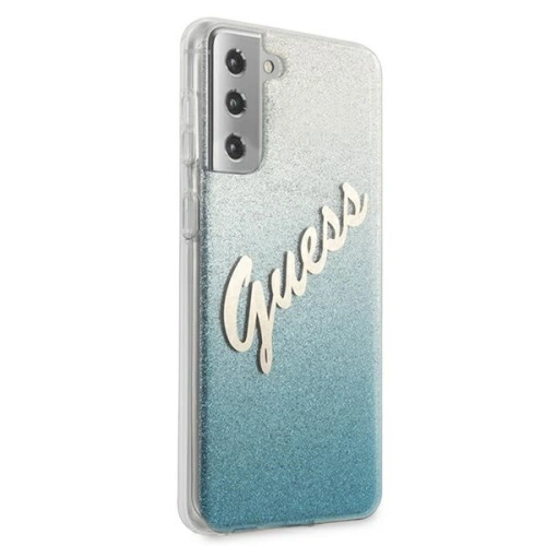 Etui Guess GUHCS21SPCUGLSBL Samsung Galaxy S21 niebieski/blue hardcase Glitter Gradient Script