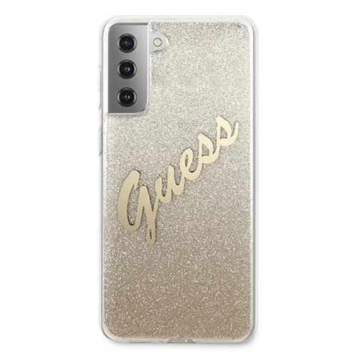 Etui Guess GUHCS21SPCUGLSGO Samsung Galaxy S21 złoty/gold hardcase Glitter Gradient Script