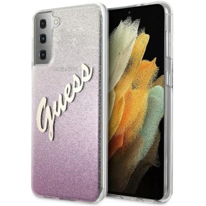 Hurtownia GSM - Etui Guess GUHCS21SPCUGLSPI Samsung Galaxy S21 różowy/pink hardcase Glitter Gradient Script - GUE941PNK - {ean13} - Hurt