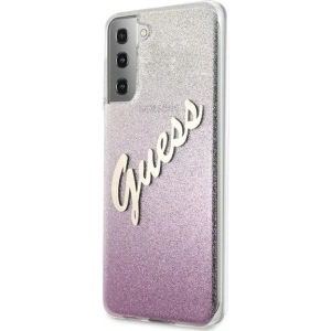 Hurtownia GSM - Etui Guess GUHCS21SPCUGLSPI Samsung Galaxy S21 różowy/pink hardcase Glitter Gradient Script - GUE941PNK - {ean13} - Hurt