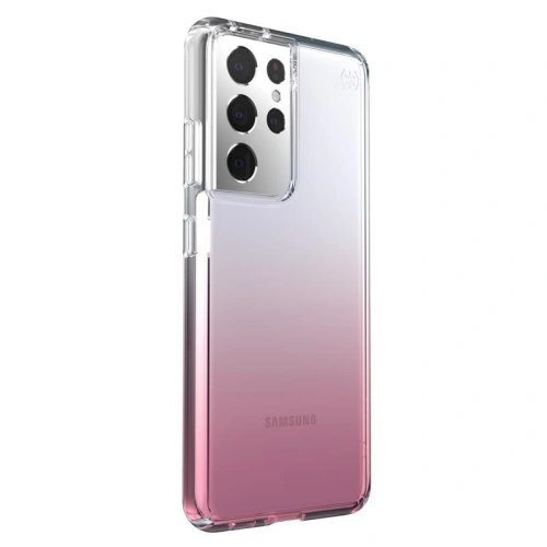 Etui Speck Presidio Perfect-Clear Ombre Samsung Galaxy S21 Ultra z powłoką MICROBAN (Clear/Vintage Rose Fade)