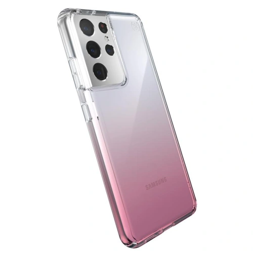 Etui Speck Presidio Perfect-Clear Ombre Samsung Galaxy S21 Ultra z powłoką MICROBAN (Clear/Vintage Rose Fade)