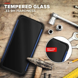 Hurtownia GSM - Pancerne etui Zizo Bolt Cover Samsung Galaxy S21+ Plus ze szkłem 9H na ekran + podstawka & uchwyt do paska (niebieski/czarny) - ZIZ069BLUBLK - {ean13} - Hurt