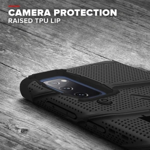 Hurtownia GSM - Pancerne etui Zizo Bolt Cover Samsung Galaxy S20 FE ze szkłem 9H na ekran + podstawka & uchwyt do paska (czarny) - ZIZ071BLK - {ean13} - Hurt