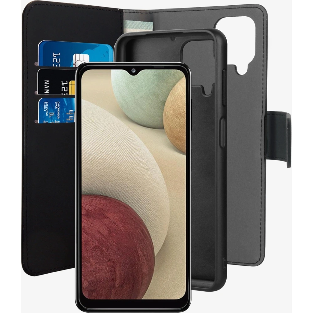 Hurtownia GSM - Etui PURO Wallet Detachable 2w1 Samsung Galaxy A12 (czarny) - PUR399BLK - {ean13} - Hurt