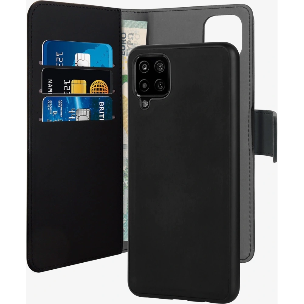 Wholesale PURO Wallet Detachable 2in1 Samsung Galaxy A12 (black) - PUR399BLK - {ean13} - Hurt