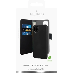 Wholesale PURO Wallet Detachable 2in1 Samsung Galaxy A12 (black) - PUR399BLK - {ean13} - Hurt