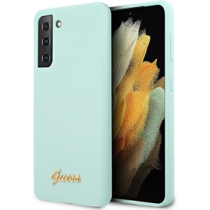Wholesale Guess GUHCS21MLSLMGLB Samsung Galaxy S21+ Plus blue hardcase Silicone Script Metal Logo - GUE942BLU - {ean13} - Hurt
