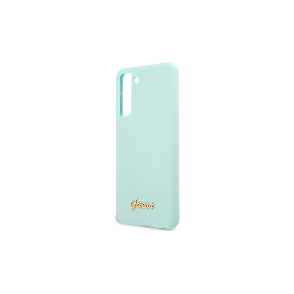 Wholesale Guess GUHCS21MLSLMGLB Samsung Galaxy S21+ Plus blue hardcase Silicone Script Metal Logo - GUE942BLU - {ean13} - Hurt
