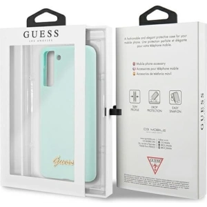 Hurtownia GSM - Etui Guess GUHCS21MLSLMGLB Samsung Galaxy S21+ Plus blue hardcase Silicone Script Metal Logo - GUE942BLU - {ean13} - Hurt