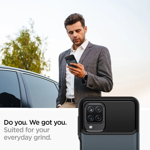 Etui Spigen Slim Armor Samsung Galaxy A12 Metal Slate