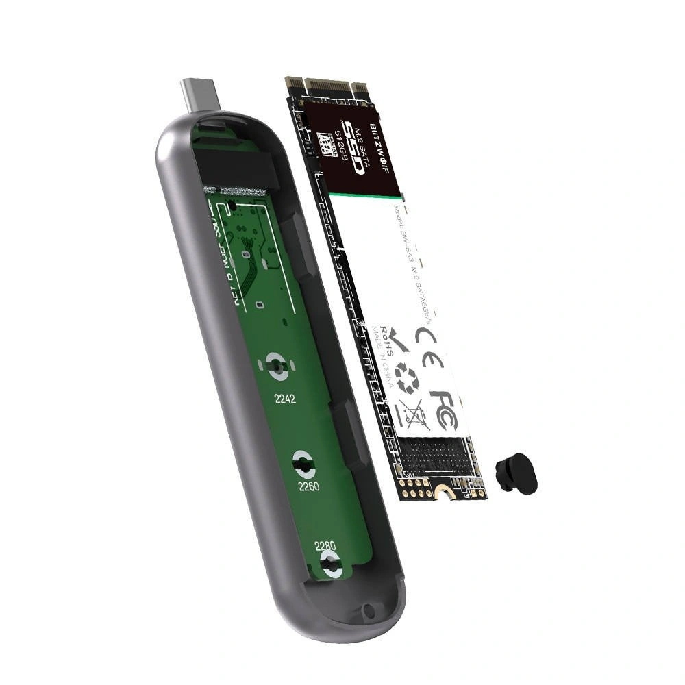 Wholesale External Storage Enclosure SATA M.2 SSD BlitzWolf BW-SSDE4 B-key, 5Gbps, USB 3.1 - BLZ318 - {ean13} - Hurt