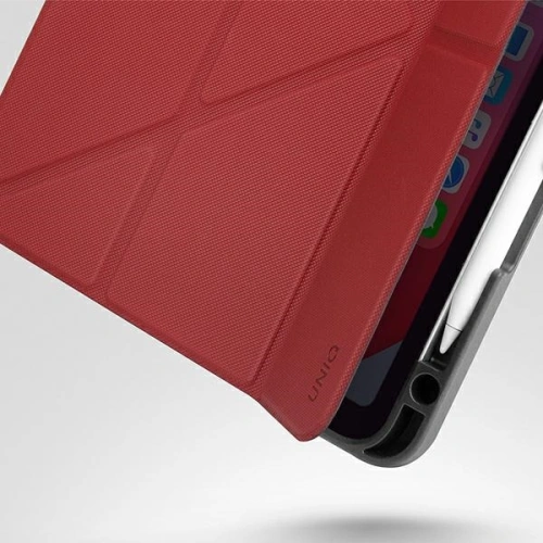 Etui UNIQ Transforma Rigor Apple iPad Air 10.9 2020/2022 (4. i 5. generacji) / iPad Air 11 2024 (6. generacji) czerwony/coral red Antimicrobial