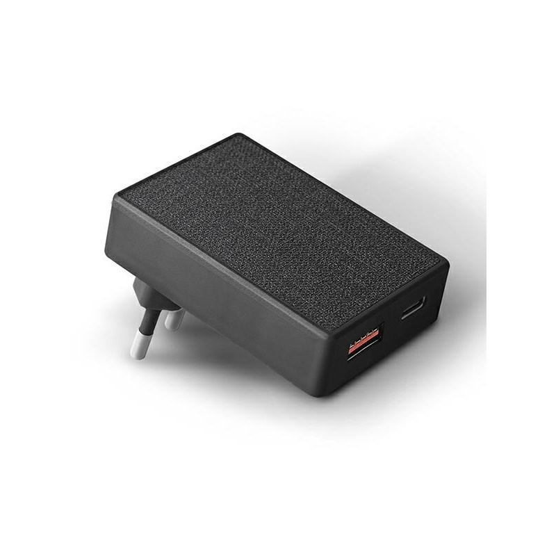 Uniq Distributor - 8886463675571 - UNIQ359BLK - UNIQ Wall Charger Votre Slim Duo 20W USB-C + USB-A charcoal black - B2B homescreen
