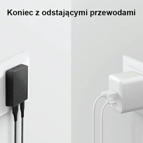 UNIQ Ładowarka sieciowa Votre Slim Duo 20W USB-C + USB-A czarny/charcoal black