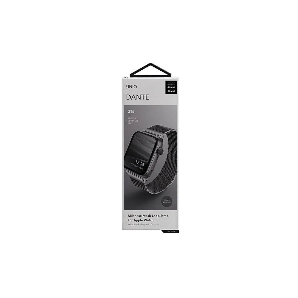 Wholesale UNIQ Dante strap Apple Watch Series 4/5/6/7/SE 40/41mm Stainless Steel graphite - UNIQ360GPH - {ean13} - Hurt