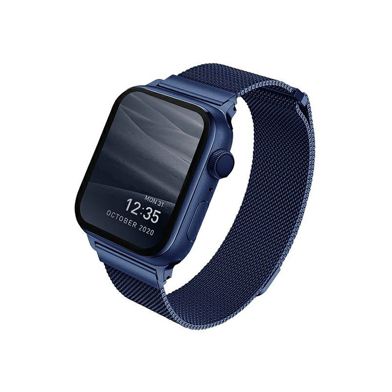 Uniq Distributor - 8886463675779 - UNIQ363BLU - UNIQ Dante Apple Watch Series 4/5/6/7/8/9/SE 44/45mm Stainless Steel marine blue - B2B homescreen