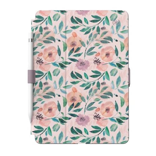Etui Speck Balance Folio Print Apple iPad 10.2 8 (2020) / 7 (2019) z powłoką MICROBAN (Watercolor Roses / Washed Lilac)