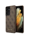 Etui Guess GUHCS21LG4GFBR Samsung Galaxy S21 Ultra brązowy/brown hard case 4G Metal Gold Logo
