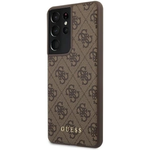 Hurtownia GSM - Etui Guess GUHCS21LG4GFBR Samsung Galaxy S21 Ultra brązowy/brown hard case 4G Metal Gold Logo - GUE944BR - {ean13} - Hurt