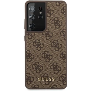 Hurtownia GSM - Etui Guess GUHCS21LG4GFBR Samsung Galaxy S21 Ultra brązowy/brown hard case 4G Metal Gold Logo - GUE944BR - {ean13} - Hurt